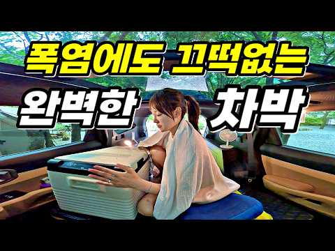차박 캠핑🚘 100000% 완벽해진 나만의 작은 캠핑카!! [+계곡에서 닭갈비]