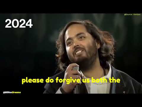Anant Ambani Heart Warming Speech at Vantara #motivation #billionDreams