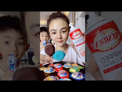SO DELICIOUS CHOCOLATE ICE CREAM HOMEMADE FAST EATING MUKBANG