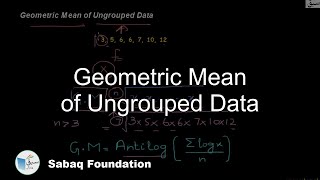 Geometric Mean of Ungrouped Data