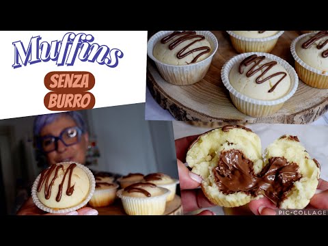 BASTA 1 UOVO Ricetta in 5 minuti! Fai questi deliziosi  MUFFIN alla NUTELLA  senza burro!