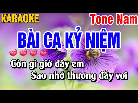 Karaoke Bài Ca Kỷ Niệm Tone Nam | Nhạc Sống Huỳnh Anh