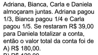 😍 PROBLEMA CLÁSSICO 💡 FRAÇÃO 🎯 PARA PROVAS E CONCURSOS🙏use o macete que fica fácil.