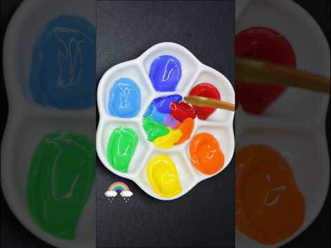Rainbow mixed color #color #colorfulmixing #colormagic #mixing #colormixing #Rainbow #mixedcolor