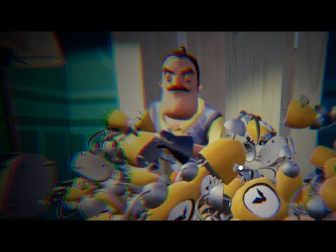 LOCKING MY NEIGHBOR IN HIS KITCHEN WITH ALARM CLOCK GONG WRONG - Hello Neighbor Mod