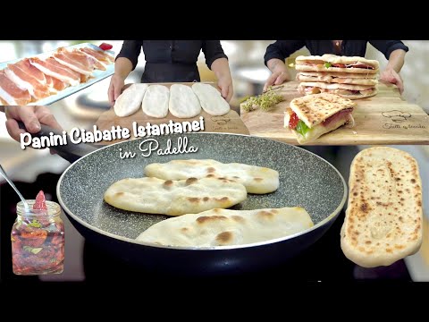 SOLO ACQUA E FARINA PANINI CIABATTA ISTANTANEI IN PADELLA  Facili e veloci in pochi minuti!