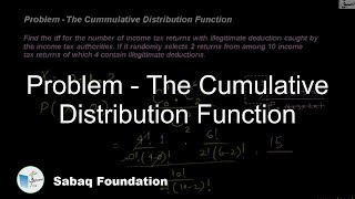 Problem - The Cumulative Distribution Function