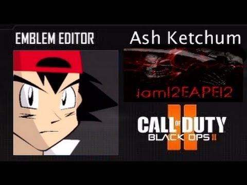 Black ops 2 - Ash Ketchum emblem tutorial