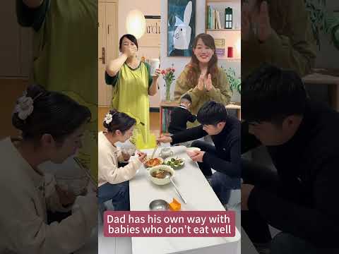 Dad has his own way with babies who don't eat well!밥 잘 안 먹는 아기에게 아빠 특유의 방법이 있어!