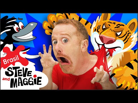 Zoológico – Animais Assustadores  História Mágica e Mais para Crianças com Steve and Maggie Brasil