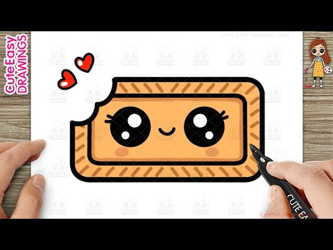 How to draw a cute Biscuit Easy Step-By-Step Drawing and Coloring for Kids and Toddlers