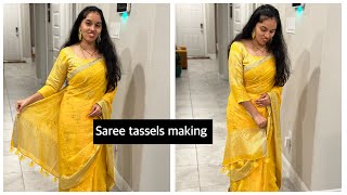 చీర కుచ్చులు కేవలం $2 లో చేసేసా 😍| Saree tassels making| very easy idea