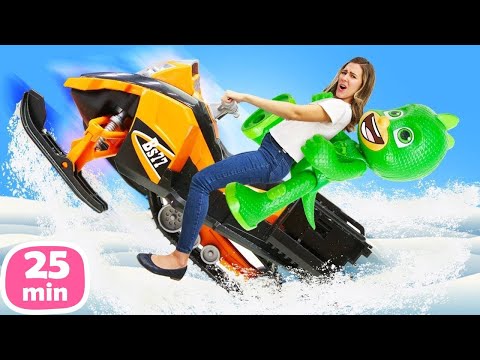 ❄️🏍️ PJ Masks en Moto de Nieve: Navidad en la Guardería Infantil de Ana