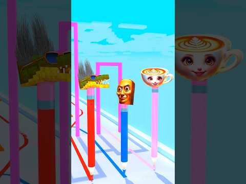 Romantic Pencil Run: Tung Tung Sahur Vs Ballerina Capuchina vs crocodildo penissini Challenge