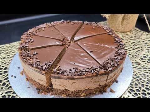 TORTA FREDDA AL CIOCCOLATO in 5 MINUTI!  SENZA FORNO, SENZA UOVA ! Velocissima e BUONISSIMA!