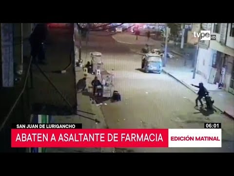 SJL: abaten a delincuente tras robar de 7 mil soles en una farmacia