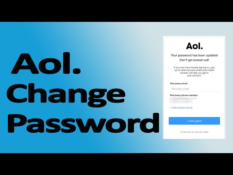 How To Change Aol Password Aol Mail Password Change Aol