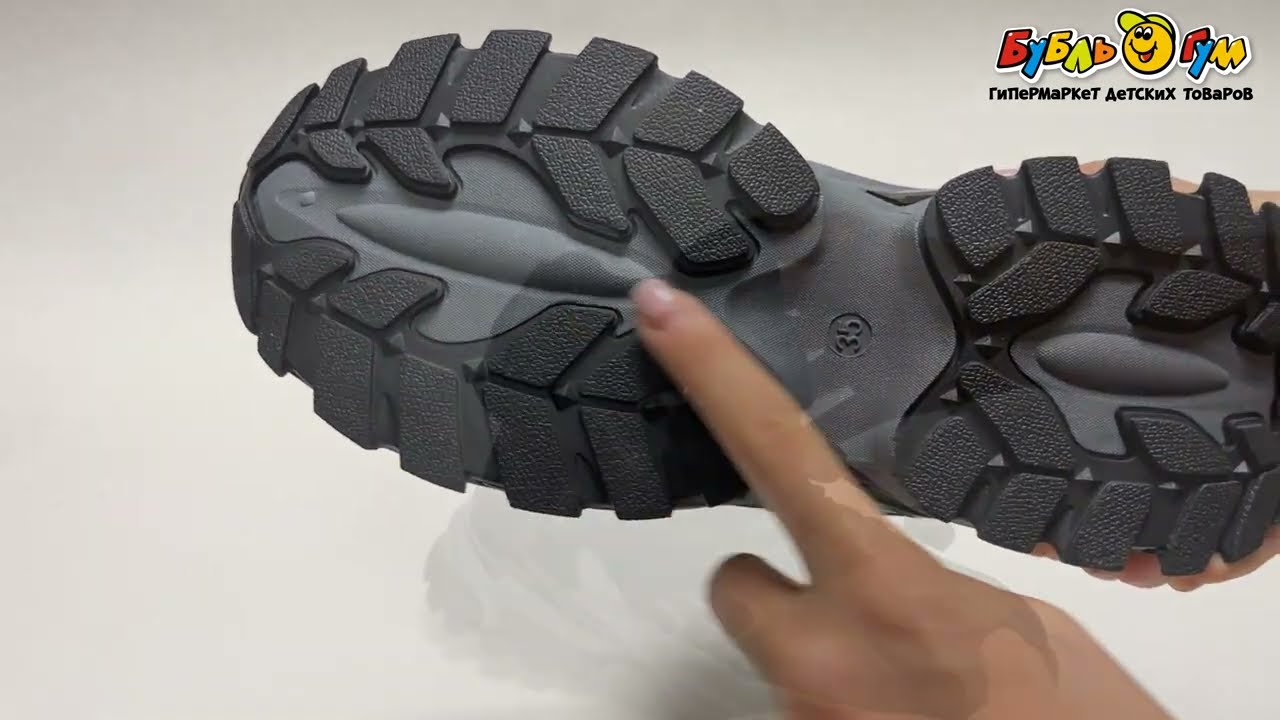 Сапоги TIBURON утепленные с серыми элементами на липучке зеленые - видео