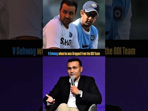 V.Sehwag When he was Dropped from the ODI Team #SportsTube24
