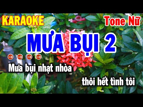 Karaoke Mưa Bụi 2 Tone Nữ Nhạc Sống Beat Chuẩn Dễ Hát | Thanh Hải