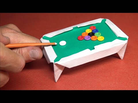 Make a Miniature Pool Table with Just Paper! Pure Origami!