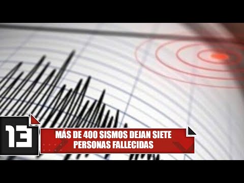Más de 400 sismos dejan siete personas fallecidas