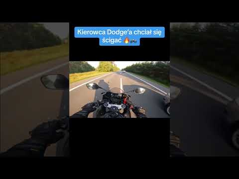 Kierowca chciał się ścigać! 😮 #motocykle #motocyklista #motocykl #motoryzacja #motor #moto #dodge