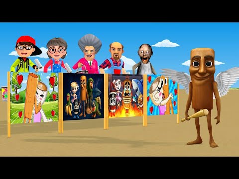 Scary Teacher 3D vs Squid Game 2 Tung Tung Tung Sahur Draw Bad or Good Pictures 5 Times Challenge