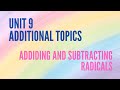 Operations with Radicals: Addition and Subtraction Techniques