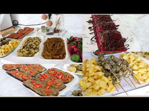 كلاص صحي/سلطات باردة ودافئة الملوخية بجلبانة القرعة بالزعتر/قطبان سمك التون/الدنجال معمر بالسردين