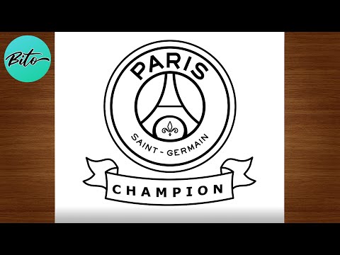 Como desenhar o escudo do PSG (Paris Saint-Germain) campeão da EUFA Champions League