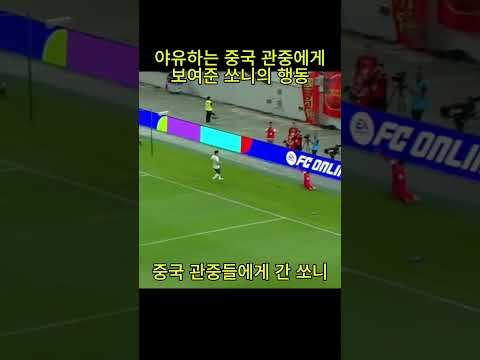 한국 홈에서 야유하는 중국 관중들에게 보여준 쏘니의 행동
