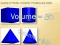 Calculating Volume of Prisms, Cylinders, Pyramids, and Cones