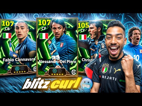 NEW  BLITZ CURL DEL PIERO + VIERI 🇮🇹 ITALY  PACK OPENING eFootball 26 mobile 