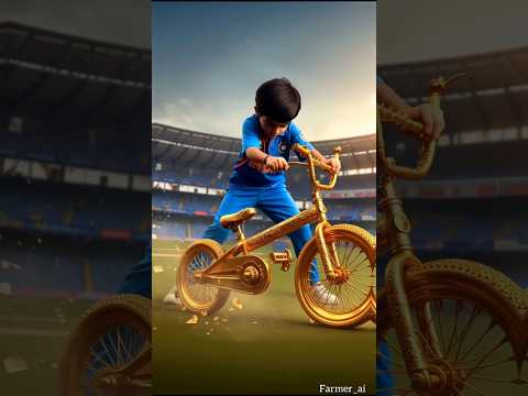 🇮🇳vs🇵🇰 Chota Virat got angry with Mini Babar and broke the golden cycle#aivideo#viratkohli#indvspak