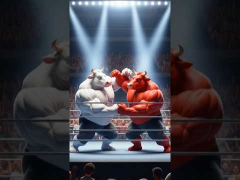 সাদা গরু বনাম লাল গরু কুস্তি লড়াই 🐂 | Epic Cow Fight | #shorts #RedBull #cow