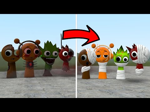 I HEALED HORROR SPRUNKI LIME, RADDY, ORANGE, & BROWN In Garry's Mod