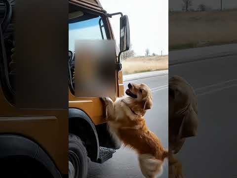 The golden retriever wants to coax this baby who is afraid of heights, it's too cute  #dog #cute