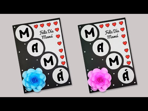 🌷🎀Tarjeta para el día de la mujer/madre - DIY hecho a mano🎀🌷 Mother's Womens Day Card