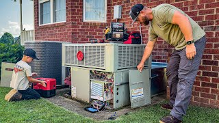 Raising My Son To Be an HVAC Tech - A/C Repairs