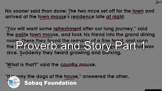 Proverb and Story  Part 1