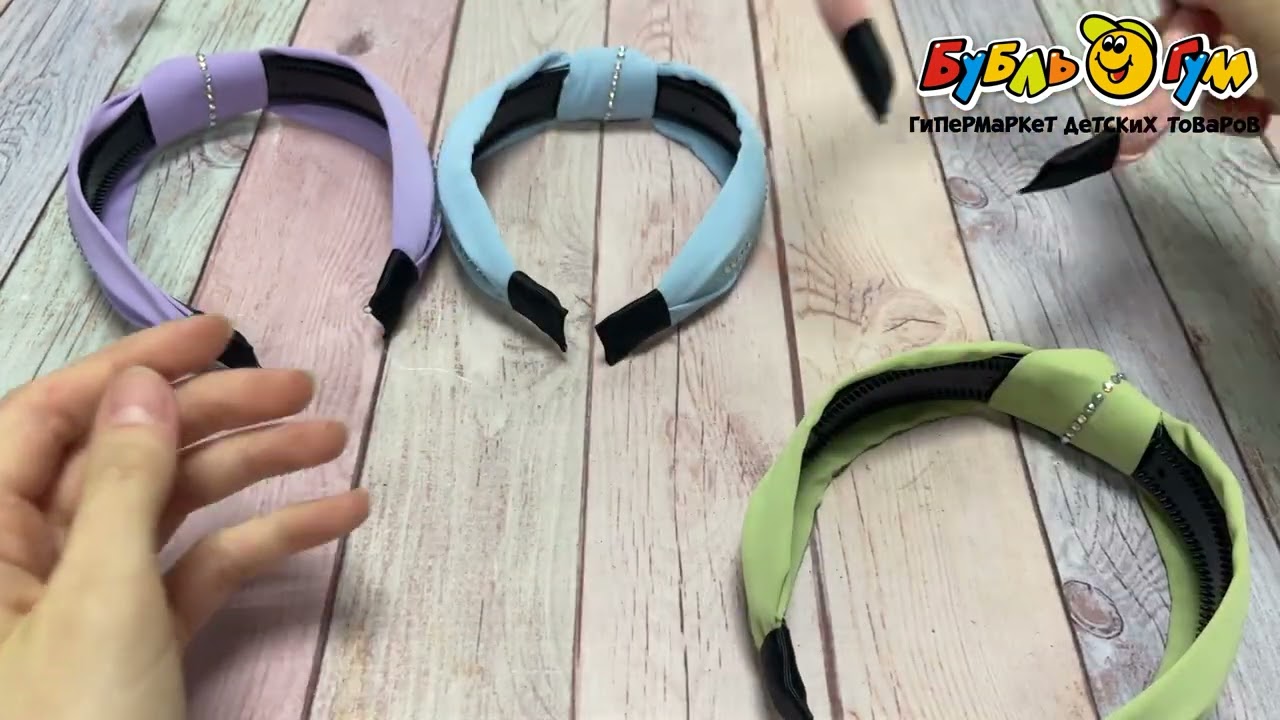 Ободок модный с узлом в ассортименте - видео