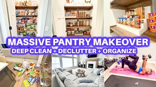 PANTRY MAKEOVER ORGANIZE + CLEAN WITH ME | CLEANING MOTIVATION KITCHEN ORGANIZATION JAMIE'S JOURNEY