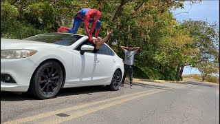 Mi auto fue robado y spiderman lo recuperó!!  #spiderman #marvel #entretenimiento