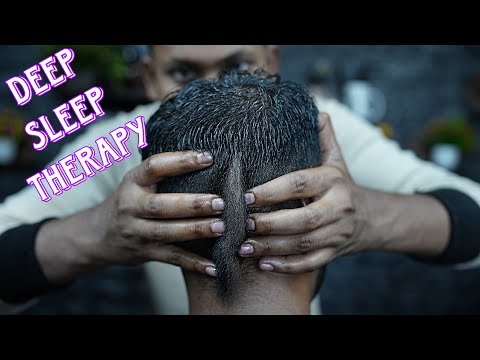 Indian Barber Doing Deep Sleepy Head Scratching Therapy | Head Tapping & Scratching ASMR Therapy