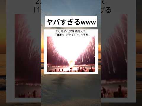 15秒で全ての花火を打ち上げてしまう #twitter #shortsfeed #shorts