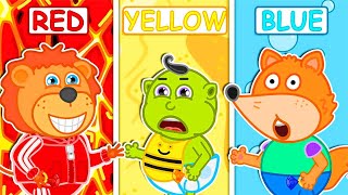 小狮子动画：有趣的颜色挑战赛，小狮子VS绿娃娃，谁能获得胜利？