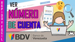 Cómo Saber Tu Número de Cuenta Banco de Venezuela Completo 🔎🔎 【✔️ ACTUALIZADO】