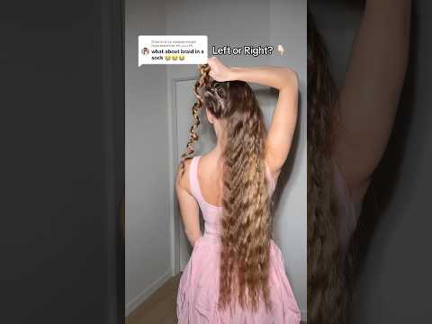 Left or Right? ๐๐ป๐๐ป๐๐ป #HairInspo #noheatcurls #heatlesscurls #longhair #healthyhair #hairstyle