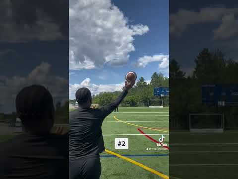 Which spiral looks the best?👀🤔 #quarterback #madden #nfl #sports #football #ncaa #throwing #d1